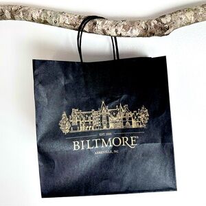 Biltmore Handle Bag Black Gold Paper Shopping Gift Bag Or Decoration Bag
